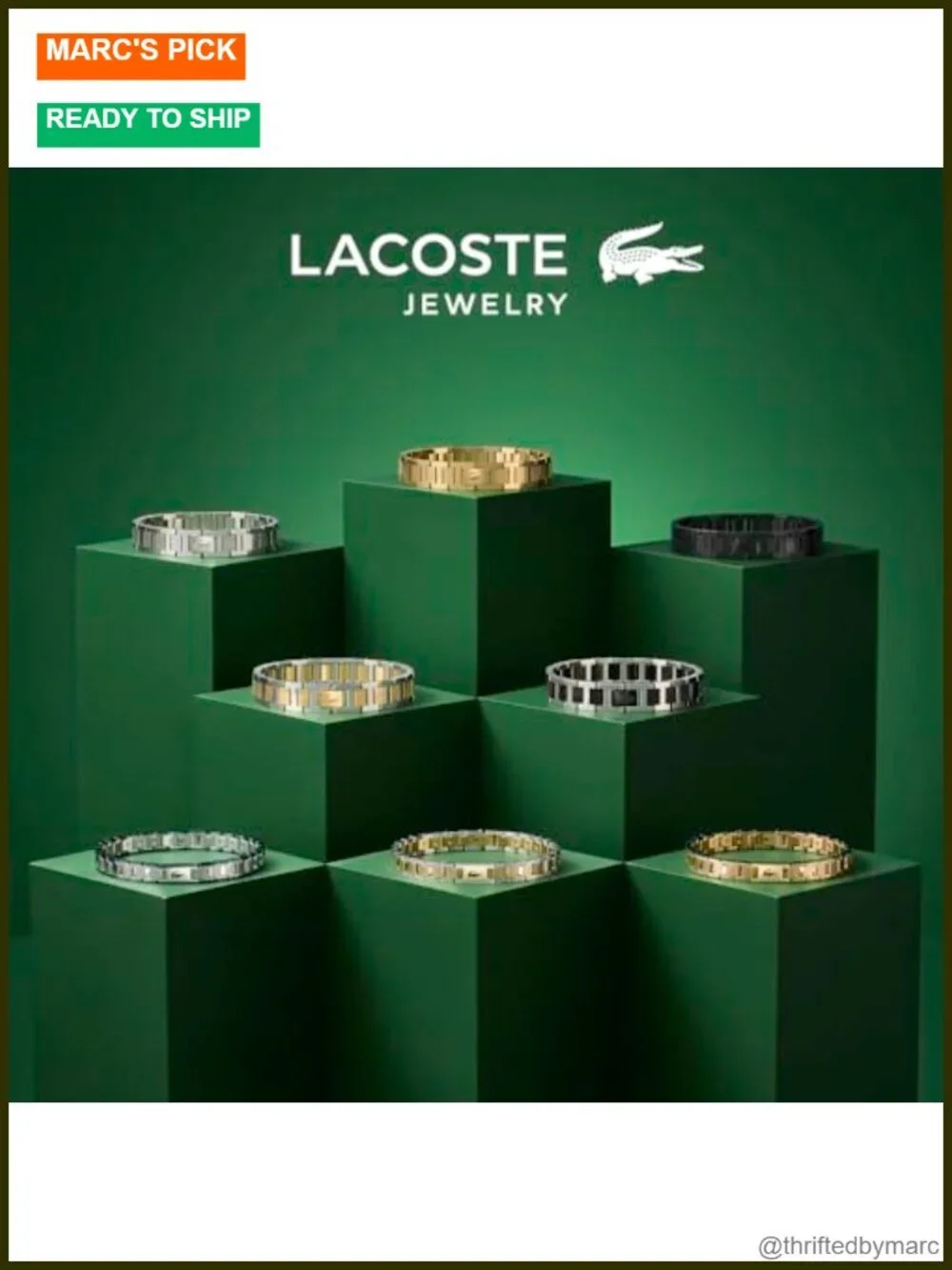 Lacoste Metropole H-Link Bracelet Stainless Steel Men's